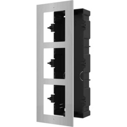 Hikvision DS-KD-ACF3/S Stainless Steel Flush-Mount Intercom Support for 3 Modules