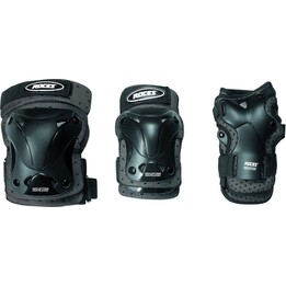 Protectores ventilados Roces Jr para patines en línea, negros, paquete de 3, 301352 01 M