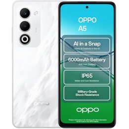 Oppo A5 5G, 4GB 128GB, IP65, Dual Sim, 6000 mAh, White