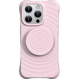 Fondo magnetico in silicone ondulato con supporto MagSafe iPhone 16 Pro Max Rosa