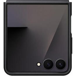 Capa de couro preta para Galaxy Z Flip7