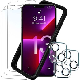IPhone 13 Pack 3x Screen protector + 3x Camera protector + 1x Bumper case