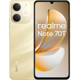Realme Note 70T, 256 GB 4GB, 17,1 cm, Dual Sim, Android 15, USB-C, 6000 mah, Gold