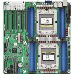 Carte mère Asrock Turin2D16-2T avec 2 processeurs Sp5 et SoC Epyc 9004/9005 (16 Dimm, 2 Mio, jusqu'à 16 SATA, 1 M.2, 2 10 GbE, E