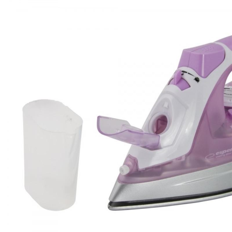 Esperanza EHI004 plancha Plancha vapor-seco Suela de cerámica 2400 W Púrpura, Blanco