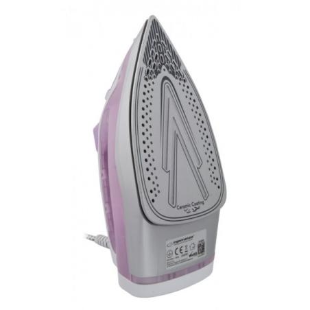 Esperanza EHI004 plancha Plancha vapor-seco Suela de cerámica 2400 W Púrpura, Blanco