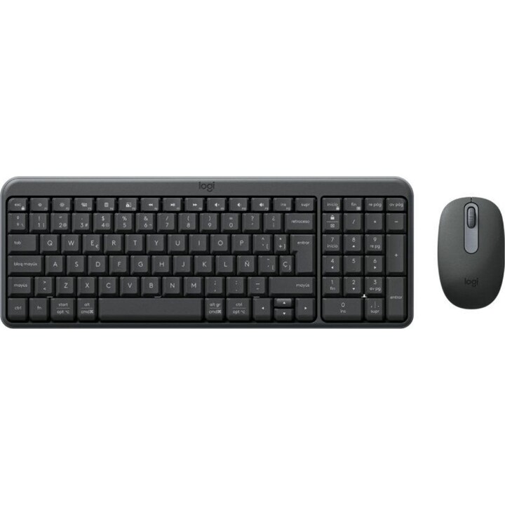 Combo de teclado e mouse Bluetooth Logitech MK250 preto