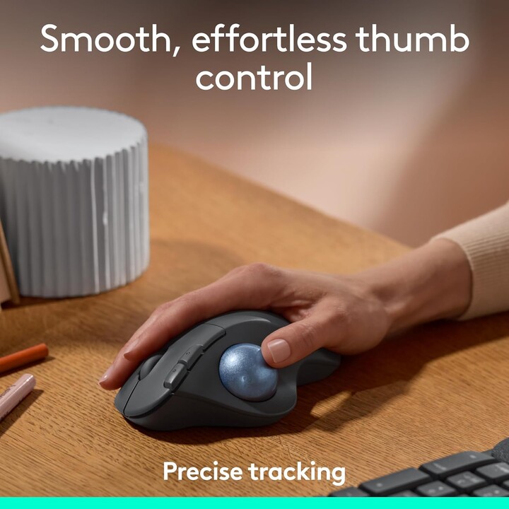 Logitech Trackball-Maus kabellos Ergo M575s Bluetooth schwarz