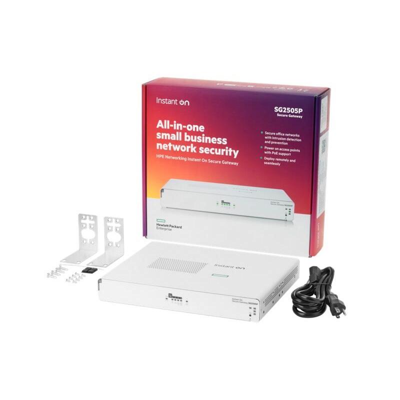 Passerelle sécurisée HPE Networking Instant On 5 ports SmartRate 2,5 G PoE+ 64 W SG2505P