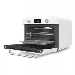 Smeg Multifunktions-Tischbackofen im 50er-Jahre-Stil mit Galileo-Technologie, weiß, cof01wheu