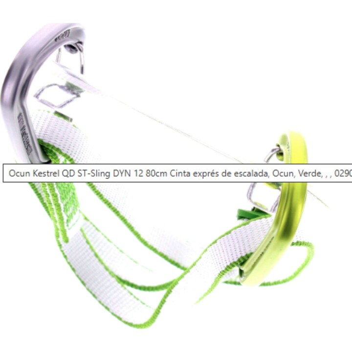 Ekspres wspinaczkowy Ocun Kestrel QD St-Sling Dyn 12 80 cm - verde
