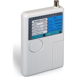 Testeur Aisens A142-0313 Pour Cable Coaxial Rj11 / Rj12 / Rj45 / Usb - Indicateurs Del De Connexion Et De Defaut