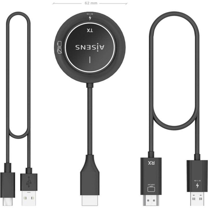 Aisens ASWL-H2K30M002-BK Adaptador/transmissor de vídeo HDMI sem fio