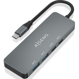 Aisens A109-0694 Hub USB tipo C/ 2xUSB/ 2xUSB tipo C/ Grigio