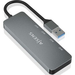 USB 3.2 Hub Aisens A106-0696/ 2xUSB/ 2xUSB Type-C/ Gray