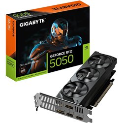 Tarjeta gráfica | GIGABYTE | NVIDIA GeForce RTX 5050 | 8 GB | GDDR6 | 128 bits | PCIE 5.0 16x | GPU 2587 MHz | Disipador de trip
