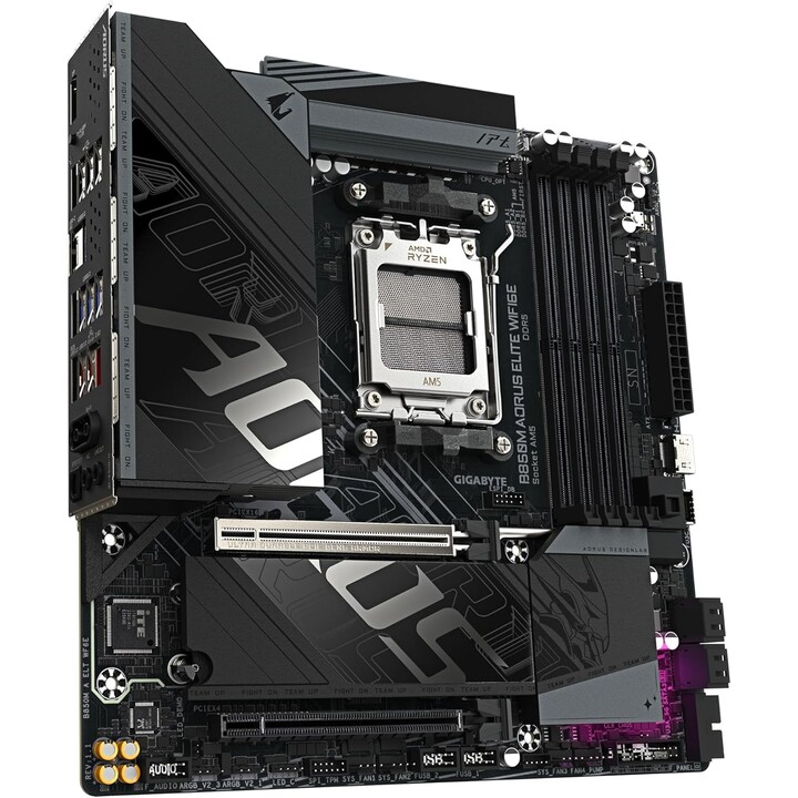 Placa base | GIGABYTE | AMD B850 | SAM5 | Micro-ATX | Memoria DDR5 | Ranuras de memoria 4 | B850MAELTWF6E