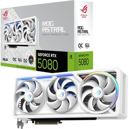 Grafikkarte|ASUS|NVIDIA GeForce RTX 5080|16 GB|GDDR7|256 Bit|Triple-Slot-Lüfterkühler|ROG-ASTRAL-RTX5080O16G-WH