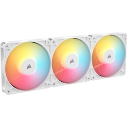 Pack de trois ventilateurs Corsair RS120-R ARGB Reverse 120 mm, blanc