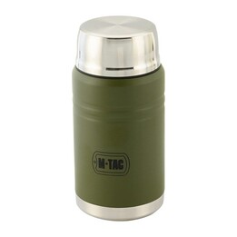 M-Tac UN-R02-750A Thermos pour aliments avec cuillère pliable en acier inoxydable 750 ml Olive