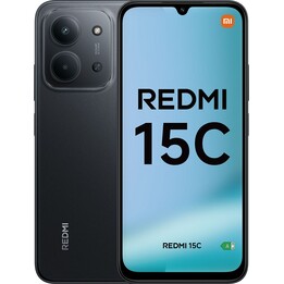 Xiaomi Redmi 15c, 256 Go, 4 Go de RAM, 6,9 HD +, Mediatek Helio G81-Ultra, 6000 mAh, Minuit noir