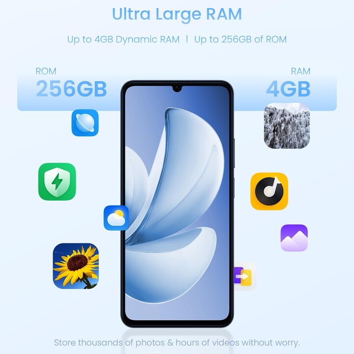 Realme Note 70T, 128GB 4GB, 17,1 cm, Dual Sim, Android 15, USB-C, 6000 MAH, nero