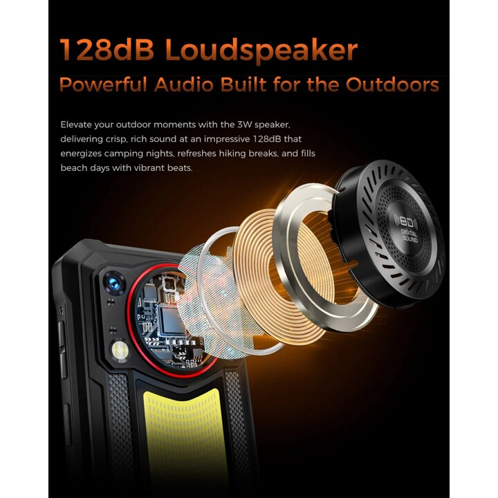 OUKITEL WP53S, 4+128GB, 4G Rugged Smartphone, Unisoc T615, 11000mAh Battery, Black