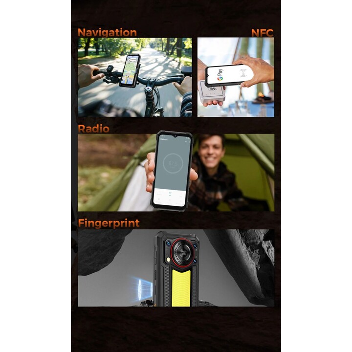 OUKITEL WP53S, 4+128GB, 4G Rugged Smartphone, Unisoc T615, 11000mAh Battery, Black