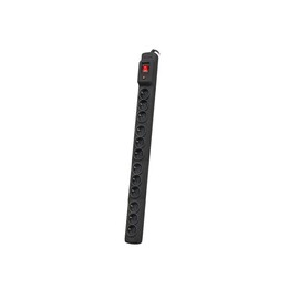 Armac Multi M12 | Steckdosenleiste | Überspannungsschutz, 12 Steckdosen, 5m Kabel, schwarz