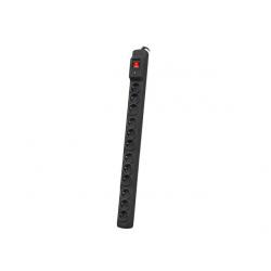 Armac Multi M12 | Power strip | surge protector, 12 sockets, 5m cable, black