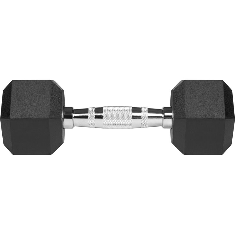 Mancuernas de hierro fundido recubiertas de goma Rebel Active HEX 2x4 kg