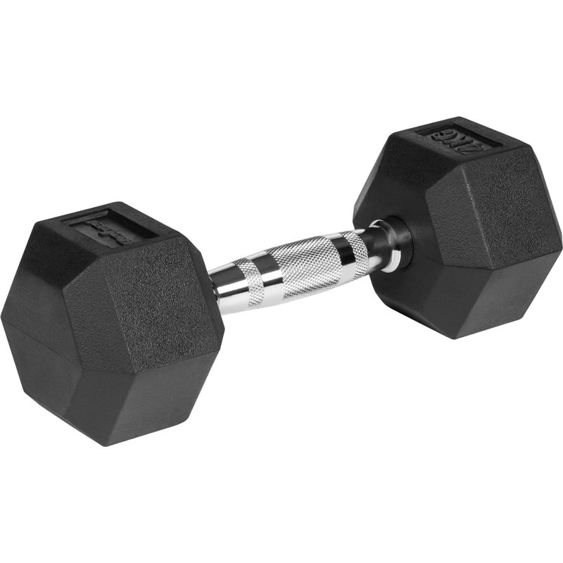 Mancuernas de hierro fundido recubiertas de goma Rebel Active HEX 2x4 kg