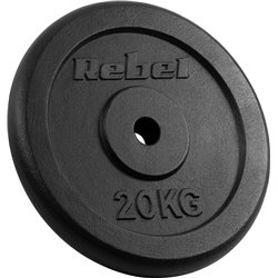 Gusseisen Gewicht 20kg, Bohrung 31mm, klassische Scheibe, REBEL ACTIVE
