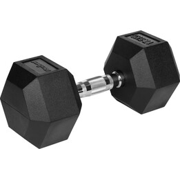 Gummierte Hantel aus Gusseisen HEX 17,5 kg REBEL ACTIVE