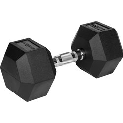 Mancuerna Hexagonal de hierro fundido revestida de goma Rebel Active 17,5 kg