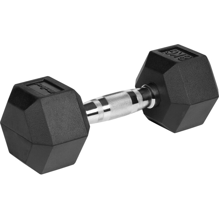 Manubri in ghisa gommati HEX 2x8 kg REBEL ACTIVE
