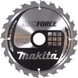 Blade de scie circulaire, Makforce, TCT, 190x30 mm, 24 To-32247