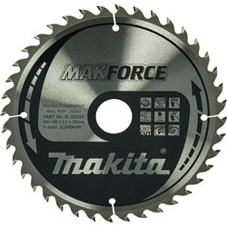 Circular saw blade, Makforce TCT, 190 x 30 mm, 40 T, B-32340