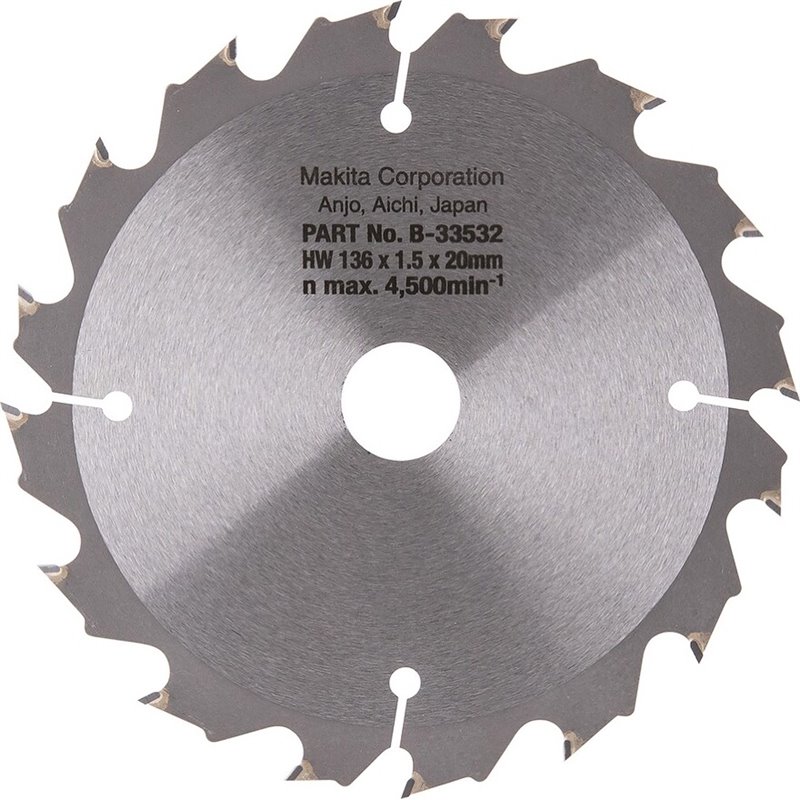 Kreissägeklinge, spezialisiert, TCT, 136 x 20 mm, 16T, B-33532