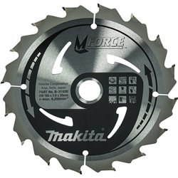 Cuchilla de sierra circular, M-Force, TCT, 165x20 mm 16t, B-31930