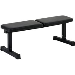 Banco de entrenamiento recto reforzado Rebel Active, capacidad máxima 200 kg, asiento de cuero sintético
