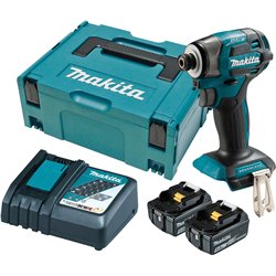 Kit de atornillador de impacto de 4 etapas sin escobillas de 18 V, DTD173RTJ
