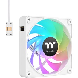 Ventilador de resfriamento para PC Thermaltake CT140 EX Reverse ARGB Sync de 140 mm, branco, pacote com 3 ventoinhas
