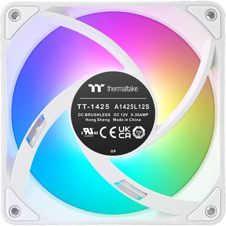 Ventilador de refrigeración para PC Thermaltake CT140 EX ARGB Sync de 140 mm, blanco (paquete de 3)