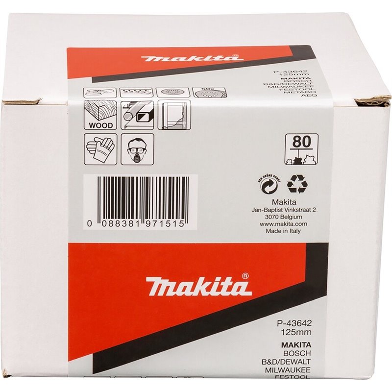 Disque abrasif 125 mm, 80g, P-43642