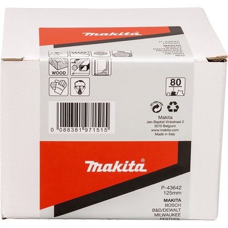 Disque abrasif 125 mm, 80g, P-43642