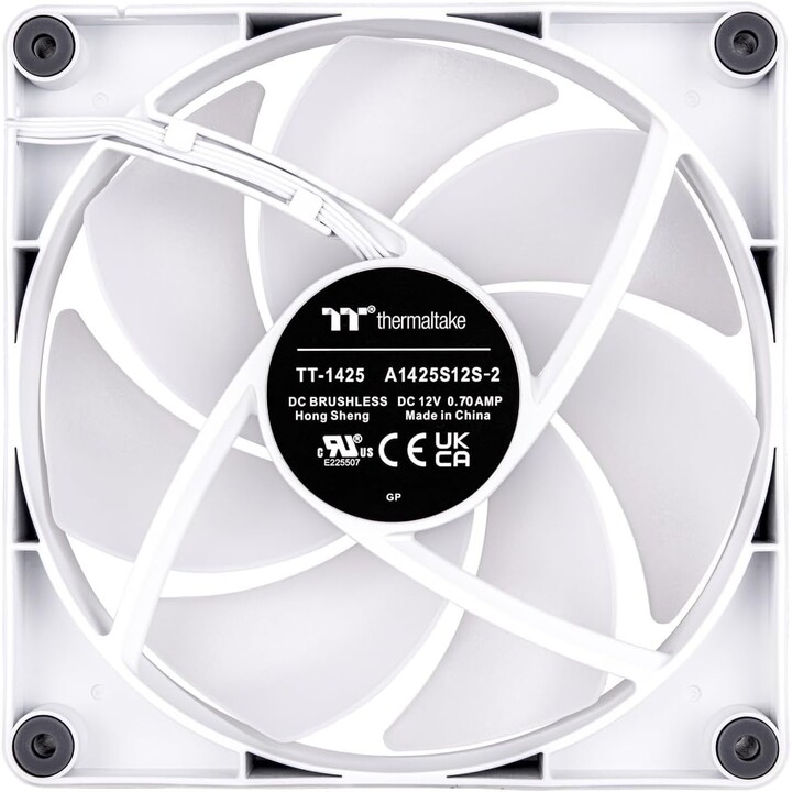 Ventilateur PC Thermaltake CT140 ARGB Sync 140 mm, blanc, 500-1 500 tr/min (lot de 2)