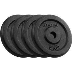 Juego de pesas de hierro fundido Rebel Active de 4 x 5 kg