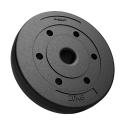 Bituminous weight 20kg, bore 51mm - for Olympic barbells, REBEL ACTIVE