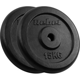 Juego de pesas de hierro fundido Rebel Active 2x15 kg